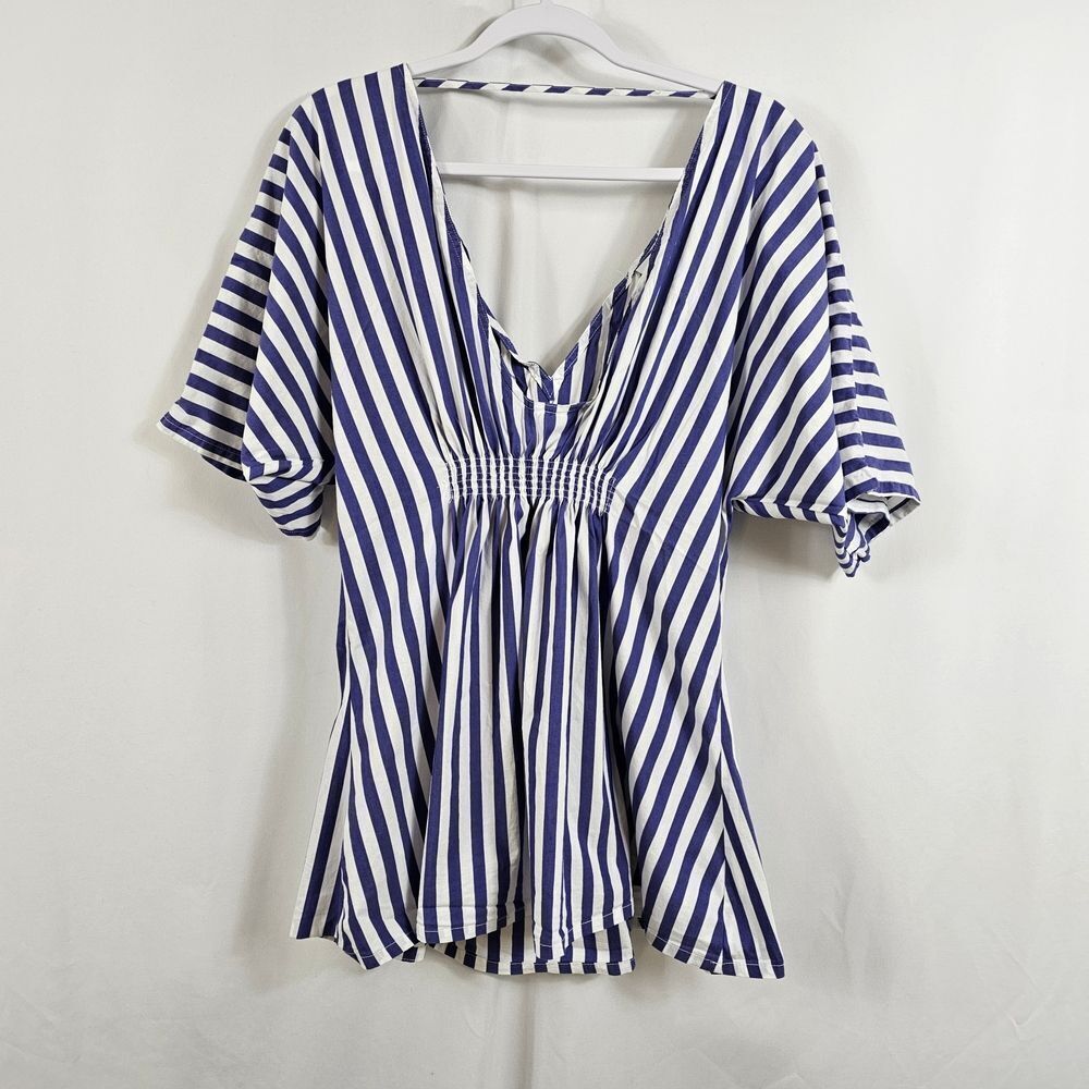 Onia Alessandra Mini Dress Stripe Coverup in Blue and White - Size S